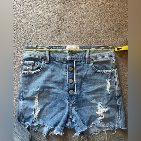 Revice Denim Button Fly High Rise Shorts - Picture 3 of 11